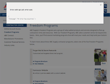 Tablet Screenshot of abcsupplyfreedomprograms.com
